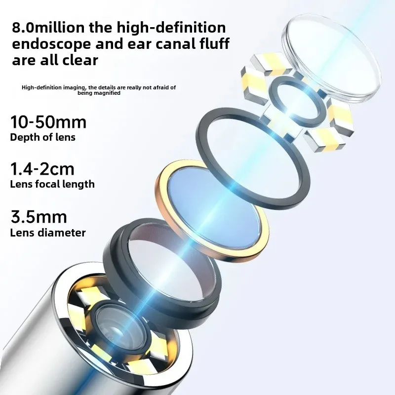 Ear Cleaner with camera Set Ear Sticks Otoscope USB C Charging Endoscope Wax Removal Tool Earpick MIni Camera Ear Cleaning Set