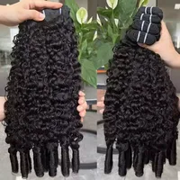 Extensions de cheveux humains bouclés birmans, qualité cheveux humains, ondulations profondes, mèches brutes, double tirage, extensions de cheveux vietnamiens 3