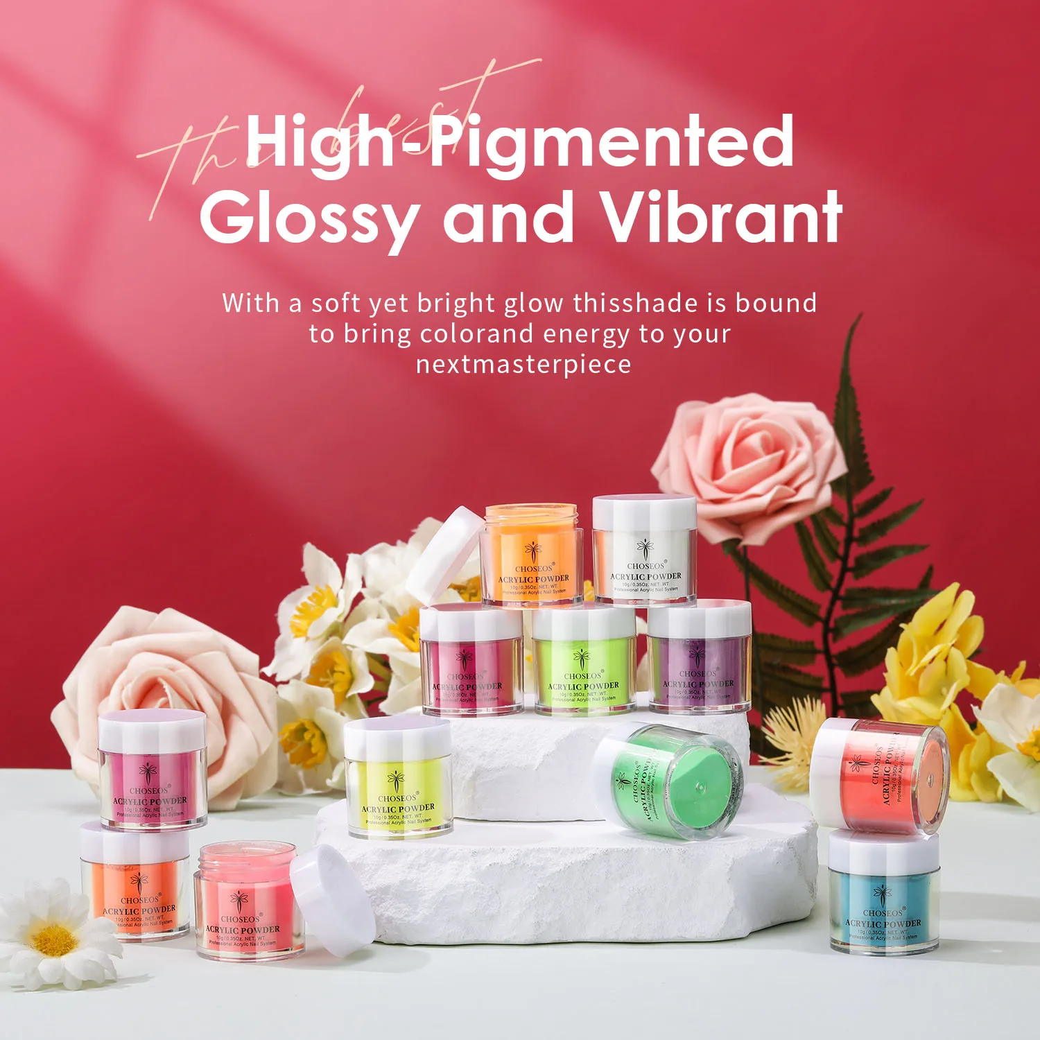 12 Colors Macaron Acrylic Nail Powder Set Neon To Magenta To Pastel Shades Mother's Day Valentine's Nail Art 3D Sculpting nail powder,acrylic nail powder