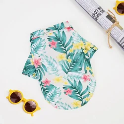 Plus - Size Hawaiian Style Comfortable Dog T - Shirts for Medium to Large Breeds (Flower)