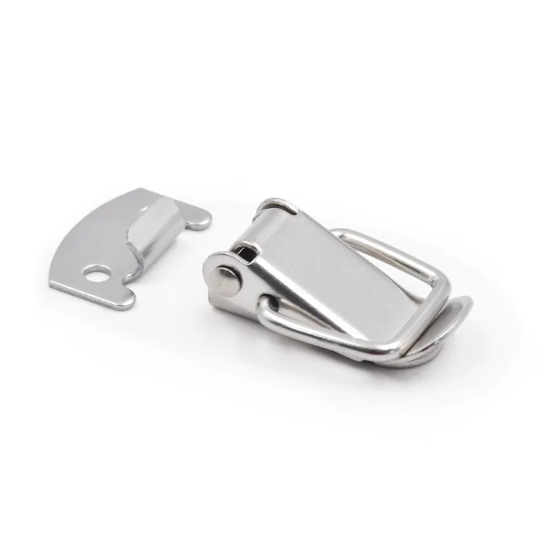 Three Kinds Of Materials Iron Nickled Plated Buckle Hook Wooden Box Hasps Clamp Spring Catch Clasp Loaded Draw Toggle