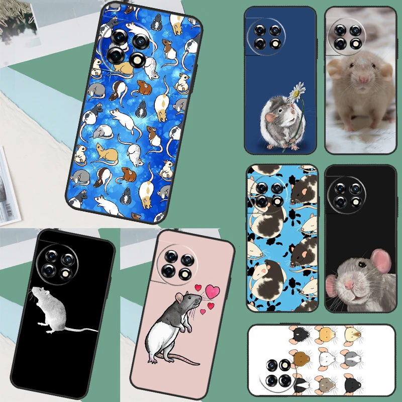 The Peeking Rat Cute Cartoon Case Per Oneplus Nord Ce 3 Lite 2 2T N10 N20 N30 Oneplus 11 10 9 Pro 8T 9R 10R 10T Cover
