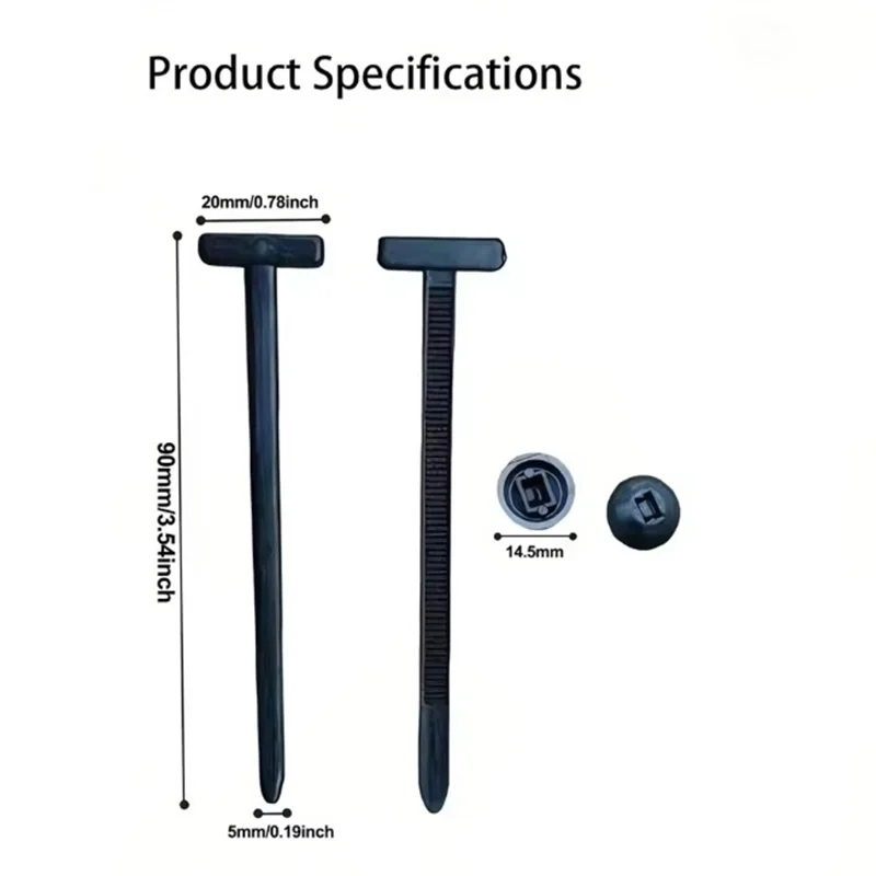 Universal Automotive Fastener Buckle Self-locking Nylon Cable Tie Quick Install Car Fender Liner Retainer Bumper Trim Panel Clip