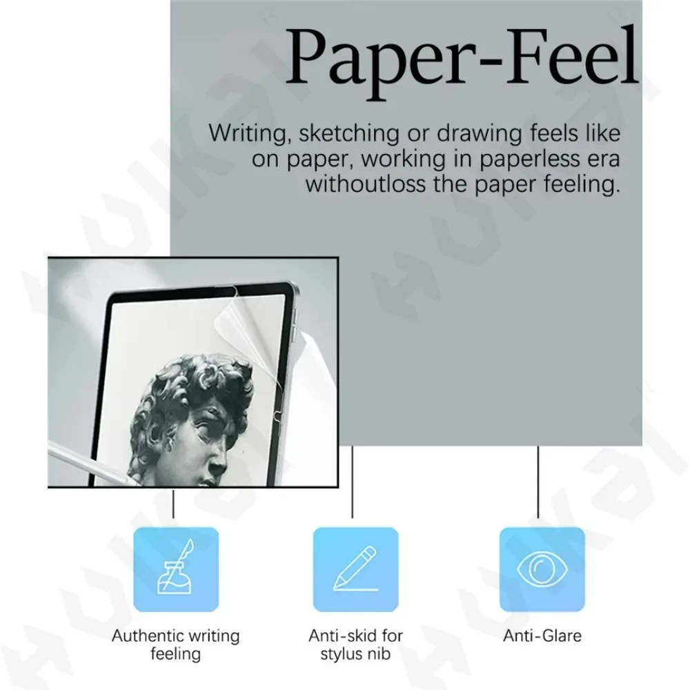 Premium 2-Pack Paper-Feel Screen Protector - Ultra Clear, Soft TPU Film, High Sensitivity, Anti-Scratch
