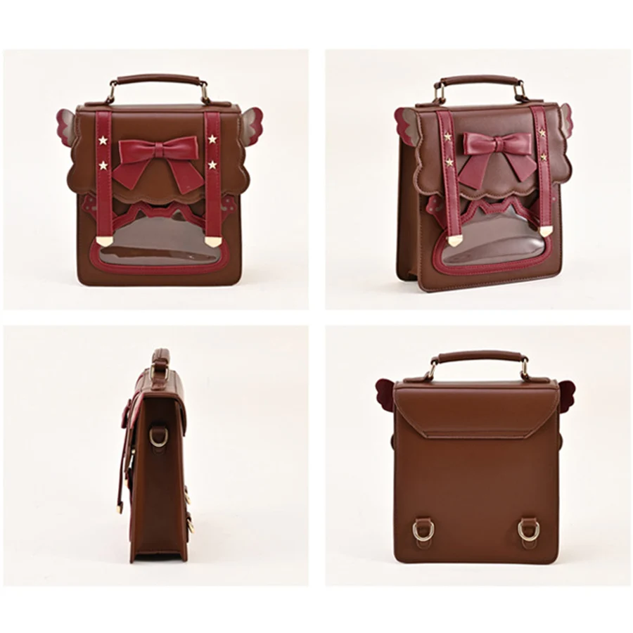 Japanese Student Sweet Bow Backpack Vintage Jk Uniform Itabag Girls Crossbody Shoulder Bagpack Cos Gothic Lolita Kawaii Rucksack 6