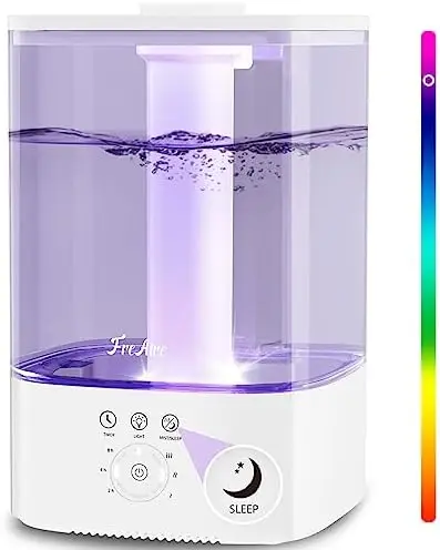 

Mist Humidifiers for Bedroom, 3.5L Smart 25dB MAX-Quiet Top-Fill Air Humidifier for baby,40H working,8 Color Light,Ultrasonic Di