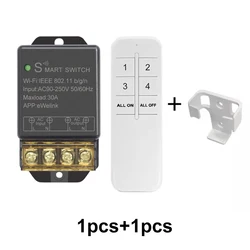 EWelink Smart WiFi Relay Switch - Wireless Remote Control with Voice Activation - 1set