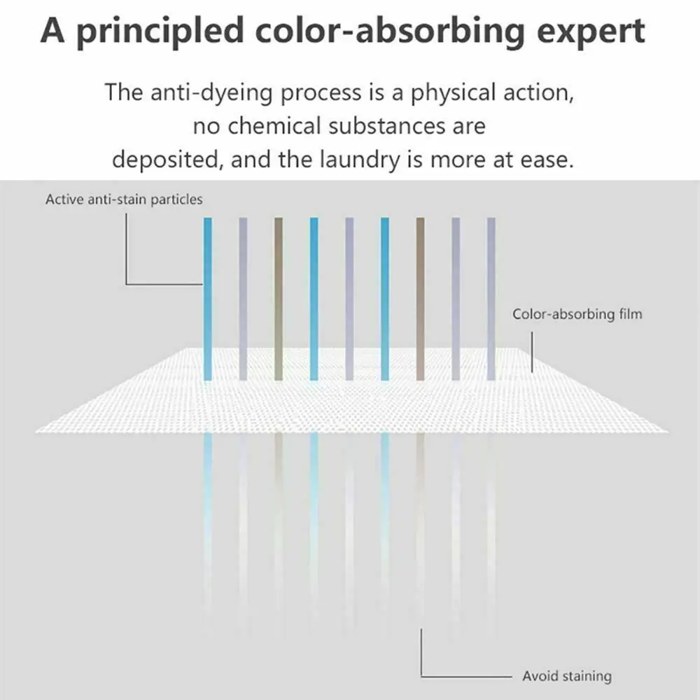100Pcs Color Catcher Sheet Laundry Anti-Cross-Dyeing