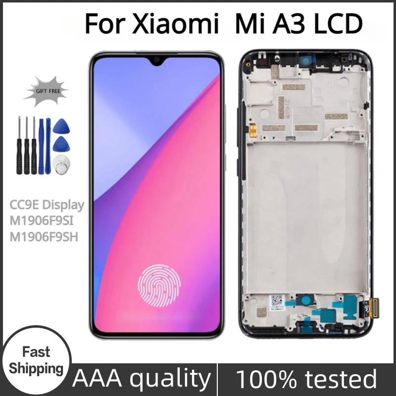 

6.01" For Xiaomi Mi A3 LCD CC9E Display With Frame MiA3 M1906F9SI M1906F9SH LCD Touch Screen Panel Replacement Display
