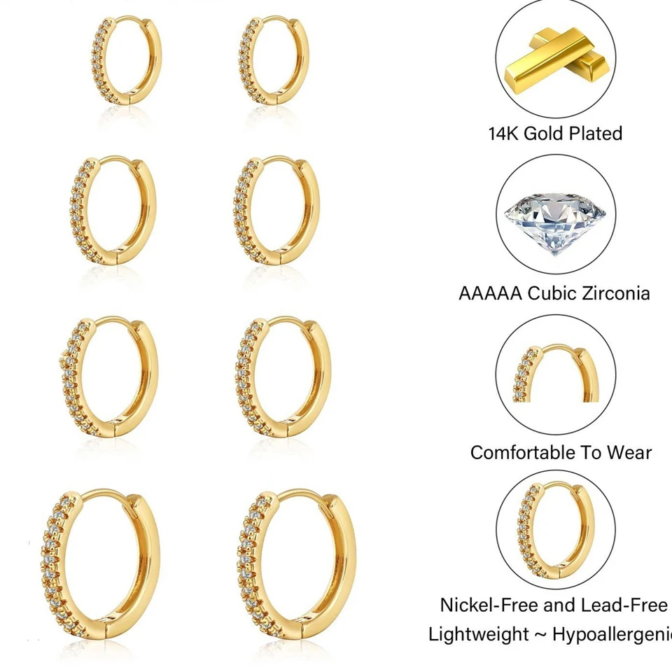 thumbnail image 2 of Dainty Pearl Ear Cuffs Wrap Earrings Sterling Silver 14K Gold Plated Cross Criss Cartilage Huggie Hoop Stud Earrings Non Piercing Minimalist Jewelry Cute Gifts For Women Girls BFF 2 of 10