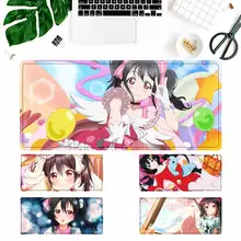 

Gaming Mousepad XXL Laptop PC Large Mouse Pad Locking Edge Rubber Keyboards Washed Desk Mice Mat for Love Live Nico Yazawa Fans