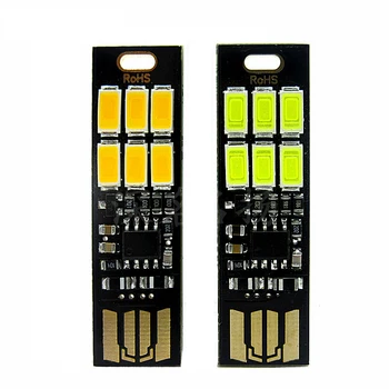 미니 터치 조광기 독서 램프, USB LED 책 조명, 포켓 카드 야간 조명, 노트북 PC 파워 뱅크, 휴대용 캠프 전구, DC5V