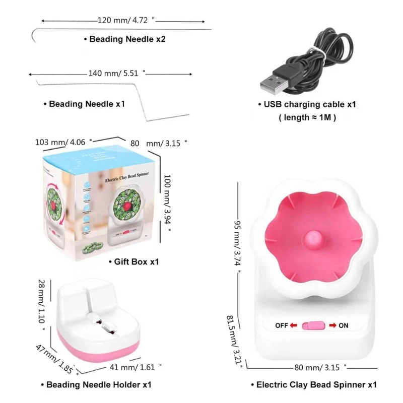 Time Saving Bead Stringing Machine Handmade Jewelry Maker Electric Bead Spinner