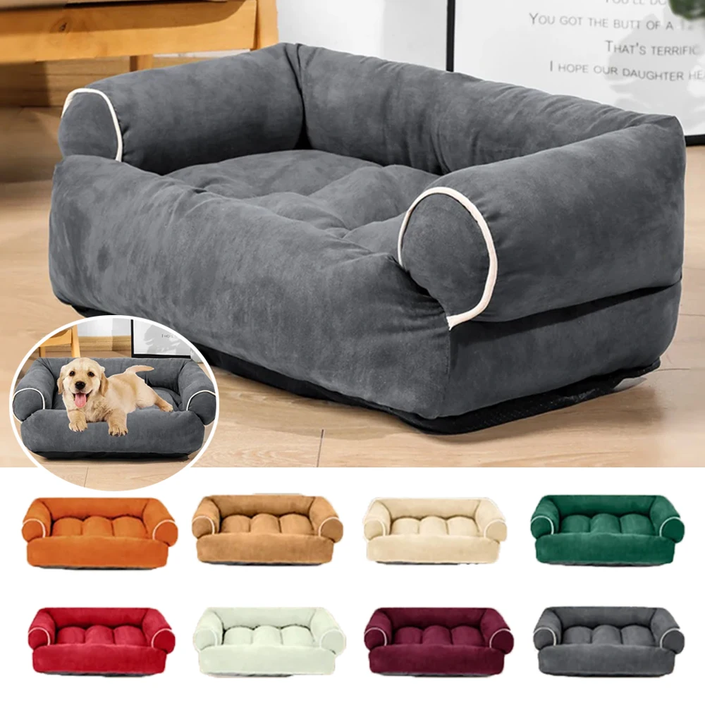 

S/M/L/XL Pet Dog Bed Sofa Deep Sleep Dog House Square Thickened Warm Cat Mat Small Kennel Pet Product Breathable Blanket Winter