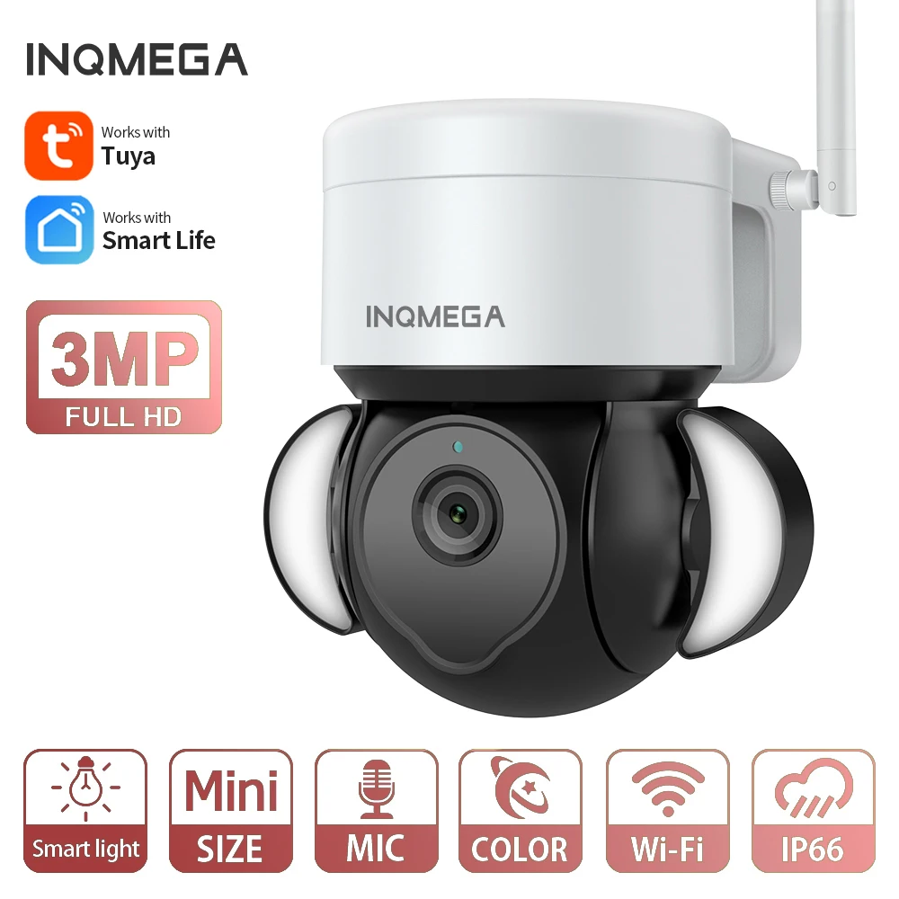 Камера SECTEC Tuya с Wi-Fi 3 Мп беспроводная камера для внутреннего дворика наружная