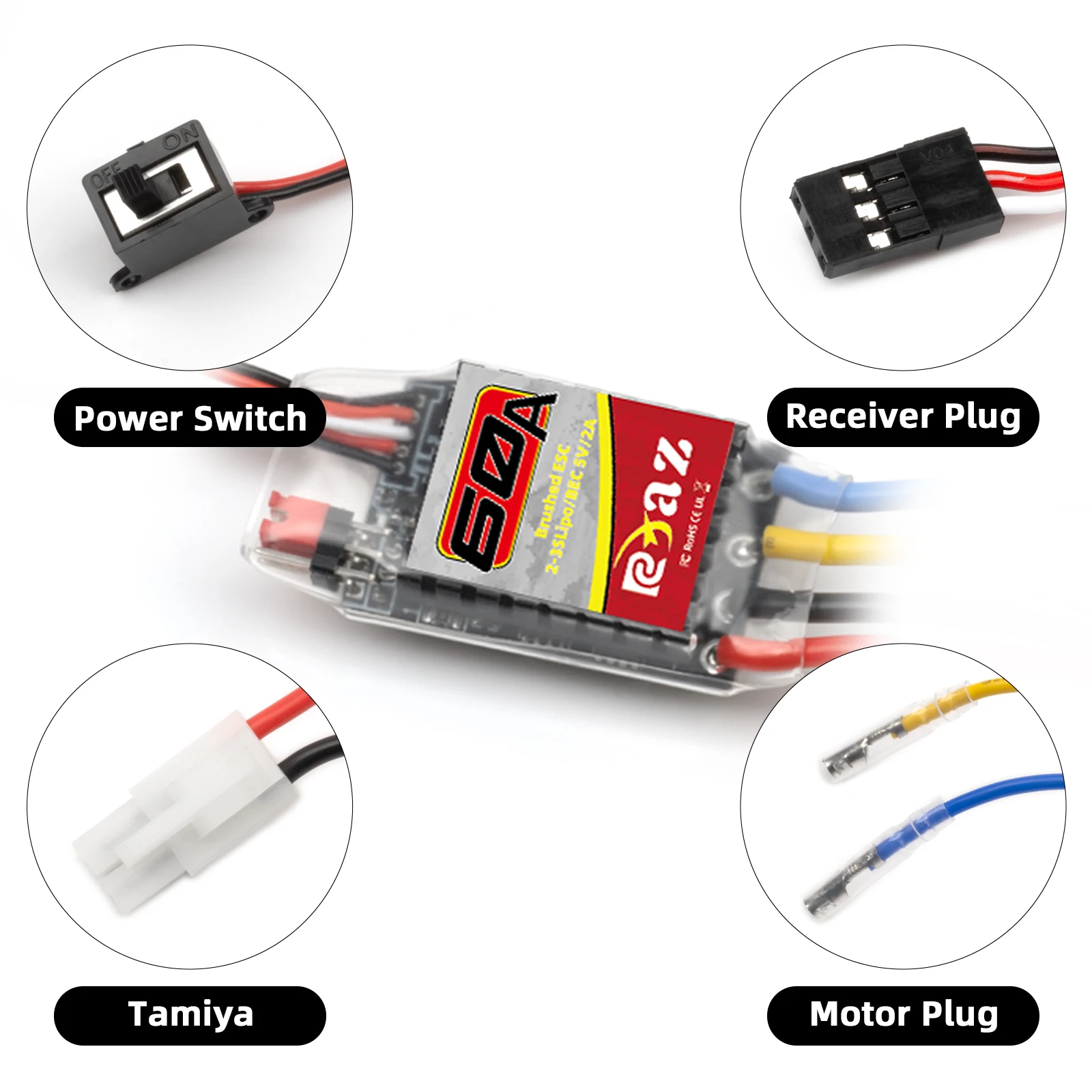Регулятор скорости ESC 60A/320A для радиоуправляемой машины - 2-3S LiPo NiMH