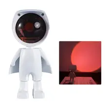 

2 In 1 Romantic Astronaut Projection Lamp 360 Degree Rotating Robot Sunset Light Projector USB Charging Lamp Gifts For Birthday