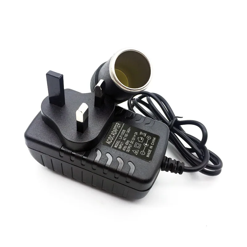 Car Cigarette Lighter Adapte 220V to 12V 2A DC Power Converter Charger Transformer Cigar Lit Lighter Plug Socket Electronic Jack 6