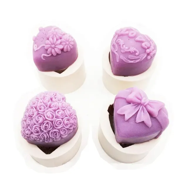 3D Love Rose Silicone Soap Mold Handmade Candle Aromatherapy Mold Chocolate Cake Decoration Baking Tool