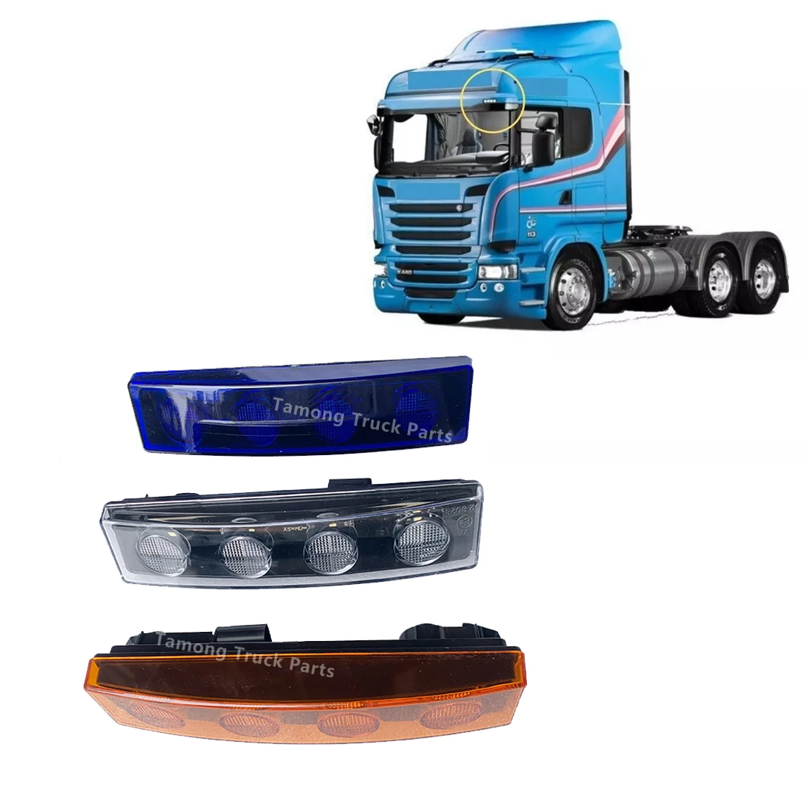 Передняя фотовспышка для Scania R450 R560 R730 P320 P360 P410 G440, солнцезащитный козырек, 1 шт., 24 В, аксессуары OEM 1798980 1910437