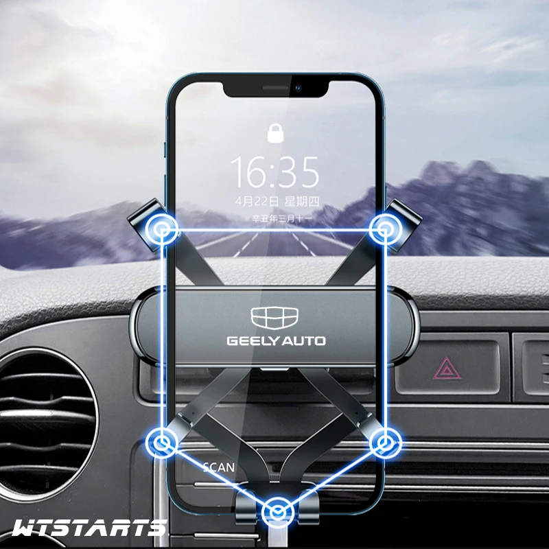 Geely ICON 2020-2022 용 자동차 휴대폰 홀더 마운트 스탠드, 조정 가능한 GPS 네비게이션, 휴대폰 브래킷, 자동차 내부 액세서리