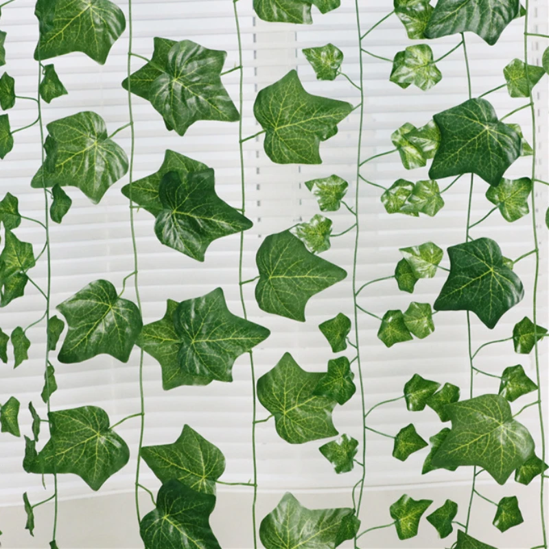 Artificial Ivy Plants Vines - DIY Plastic Leaf Garland Rattan String Home  Decor