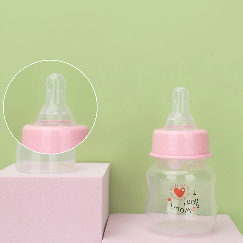 60ml Newborn Baby Infant Nursing Milk Fruit Juice Water Feeding Standard Mouth Silicone Nipple Pacifier Drink Bottle