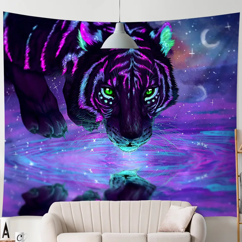 

Wall Art Tapestry Interior,Phantom Animal Painting Decor For Room Decoration Wallpapers New Year's Aesthetic Home Decor y2k