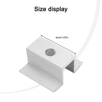 Pince centrale solaire PV adaptée à l'alliage d'aluminium, hauteur du cadre du panneau solaire 25-50mm pour la plupart des Modules de cadre, accessoires 10 pièces/ensemble 4