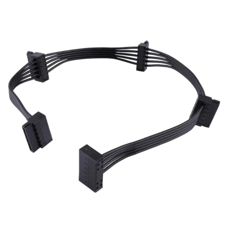 

R9CB 15-контактный последовательный порт Sata Кабель питания жесткого диска Sata Splitter 1–4 Шнур расширения питания 40 см