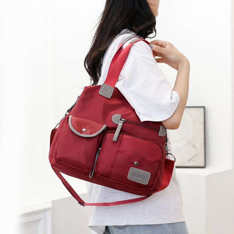 2024 Women Shoulder Bag Nylon Handbags Waterproof Crossbody Bag Large Capacity Multifunctional Tote Travel Messenger Bag