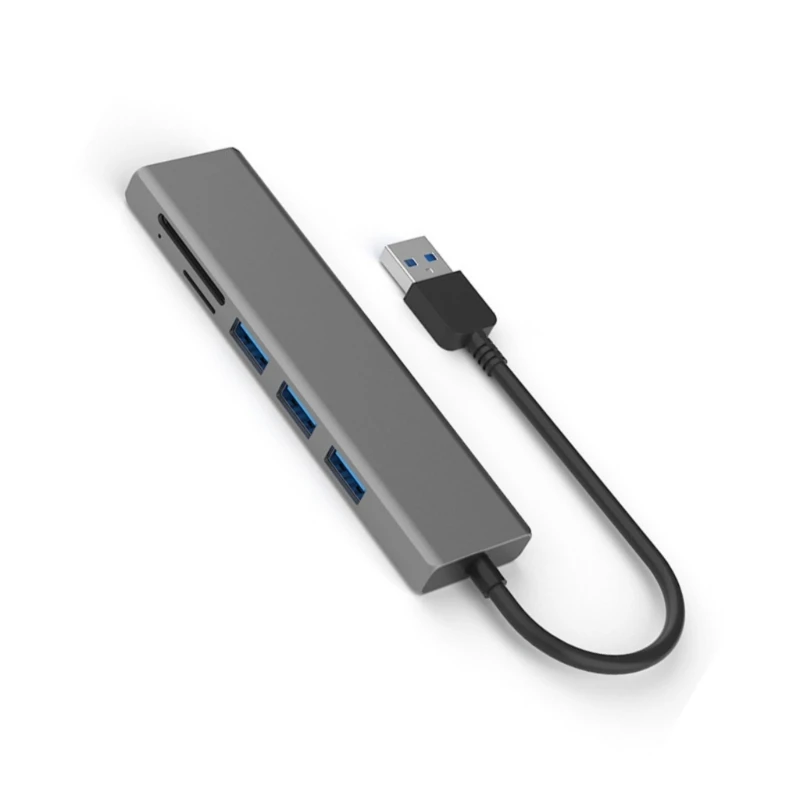 Y1UB Speed USB Hub 4 Port Adapter Easy to Carrying for Laptops & Desktops