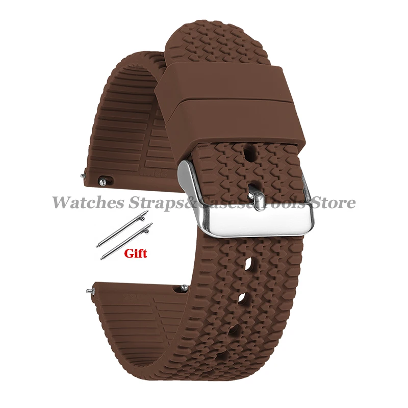 Premium Soft Silicone Quick Release Watch Band - Versatile Rubber Strap in Multiple Sizes