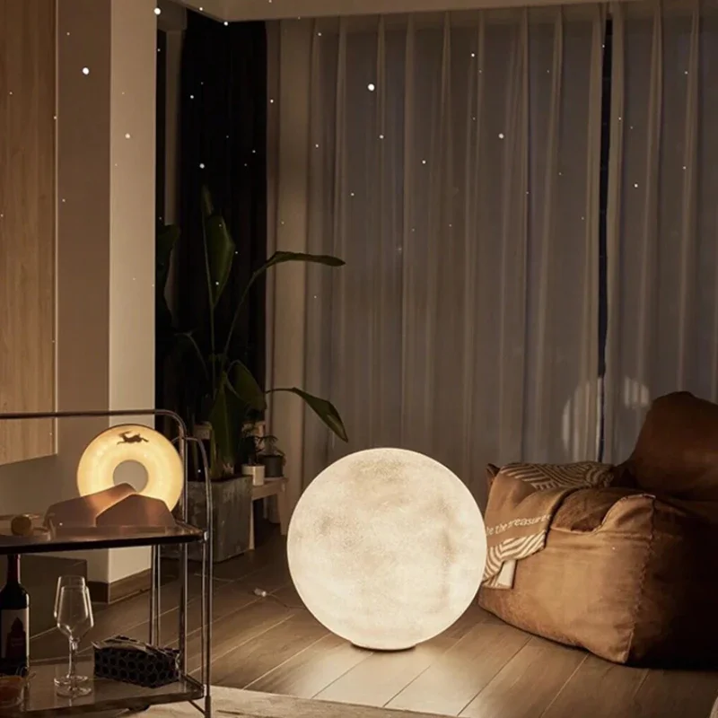 

Bedroom Ins Girl Moon Light Creative Living Room Sofa Cozy and Romantic Atmosphere Bedside Internet Celebrity Floor Lamp