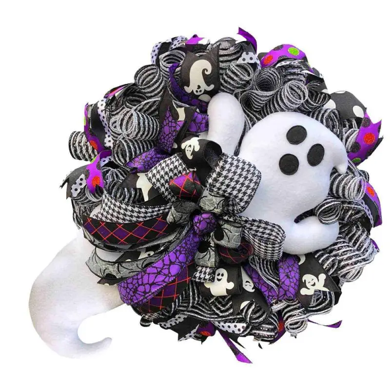 

Unforgettable Beauty Wreath Impressive Craftsmanship Boo Halloween Decoration High-quality Materials Spooky Party Supplies
