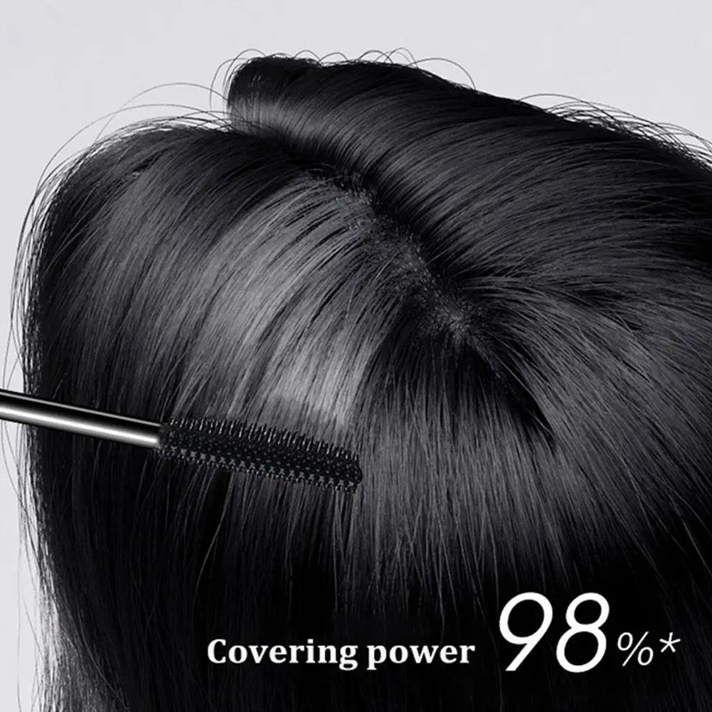 Temporary Hair Color Brush Diy Hair Color Wax Mascara Dye Cream Brown White Up Cover Black One- J1z5