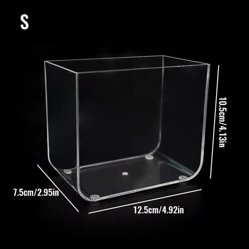 Fish Tank Smooth Edges Small Aquarium High Transparency Desktop Aquatic Landscape Tank For Home Decoration