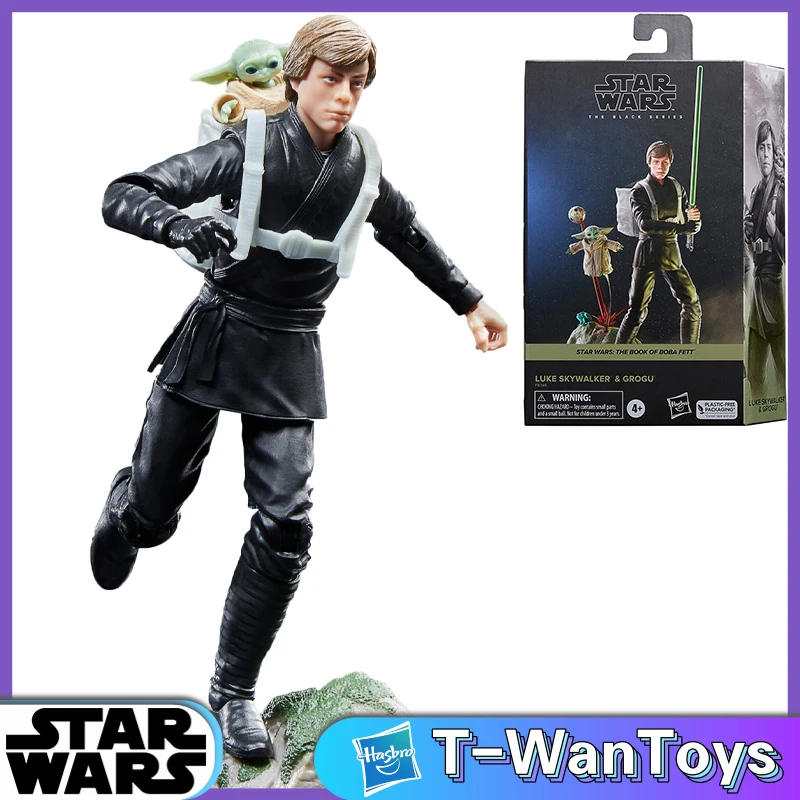 

New In Stock Hasbro Star Wars The Black Series Luke Skywalker & Grogu 6-Inch(15Cm) with 9 Accessories Collectible Model Toys