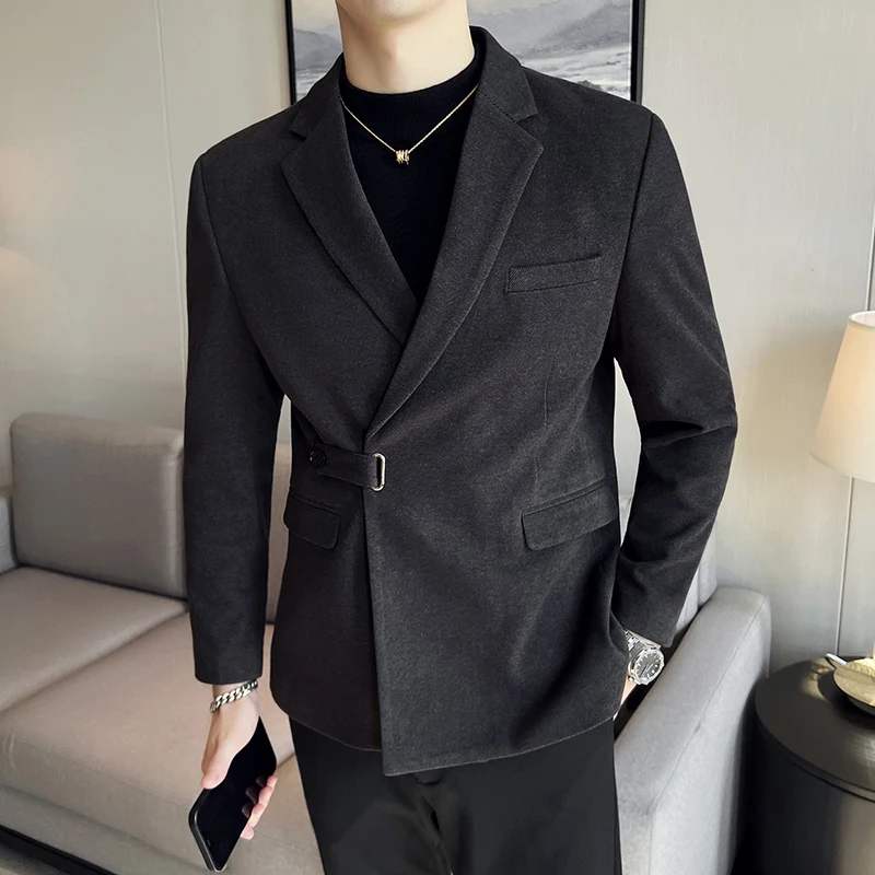 

2023 Brand Clothing New Autum Coat Mens Tuxedo Fashion Casual Suit Jacket Stage Men's Business Blazers Costume Homme S-3XL