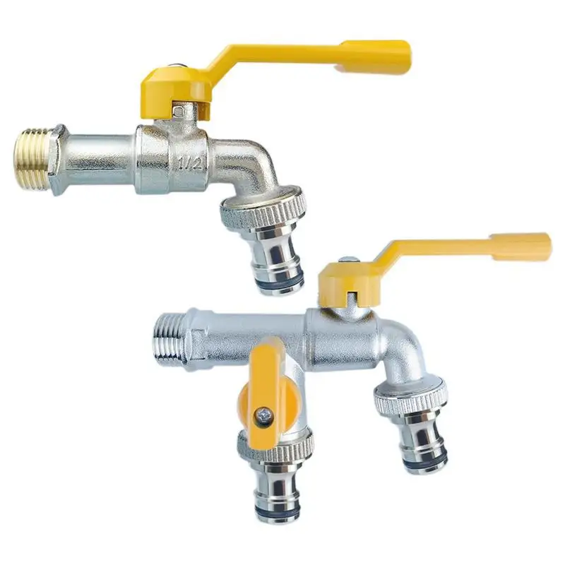

Outdoor Garden Hose Antifreeze Bibcocks Faucet Retro Brass Water Hose Tap Faucet Splitter For Balcony Home Washing Machine
