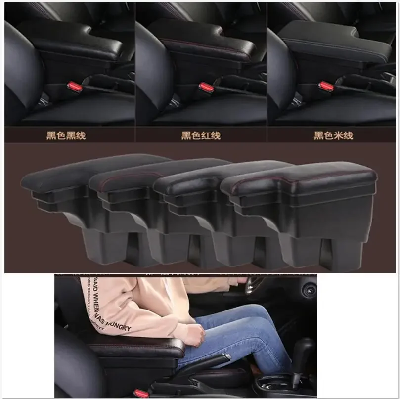 

2017 2018 2019 2020 для Honda Fit / JAZZ кожаная фотообложка центральная консоль Arm контейнер для хранения содержимого автостайлинг