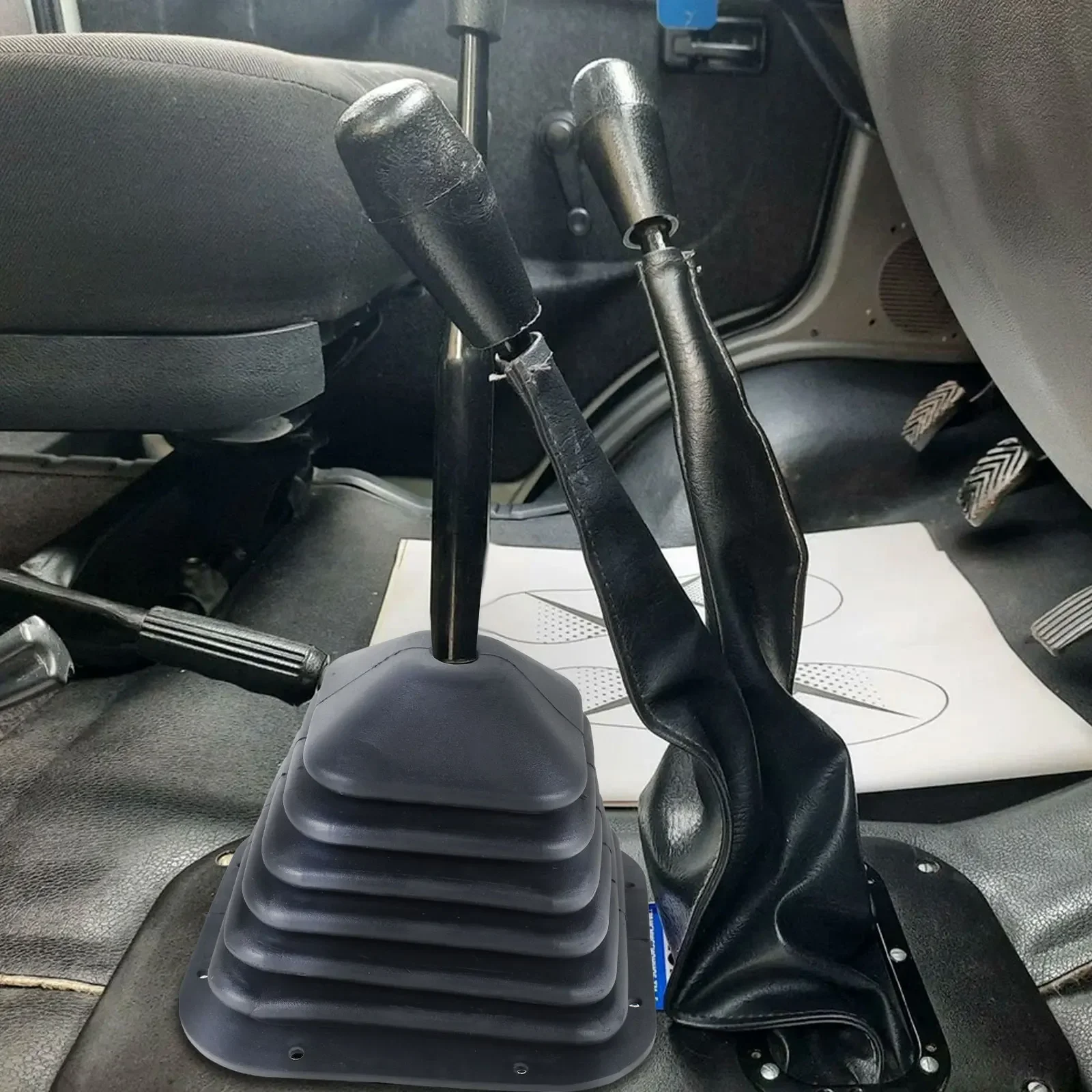 Rubber Car Gear Shift Transmission Shift Boot Cover Fit Automatic Manual Rubber Fabric Corrugated Dust Cover for Kenworth