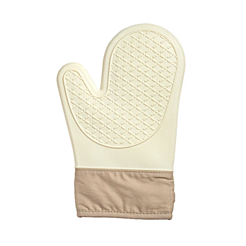 1PCS Oven Gloves Silicone High Temperature Resistant Anti-burn Non-slip Kitchen Microwave Baking Dessert Tools