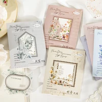 Journal GO 20pcs Flower Dreams Decorative Sticker Floral Border Scrapbooking Material Label Diy Diary Album Planner Card Making 1