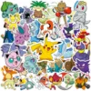 50/100PCS Kawaii Pikachu Anime Pokemon Stickers for Laptop Suitcase Skateboard Guitar Phone Cartoon Sticker Kid Gift Toys 2