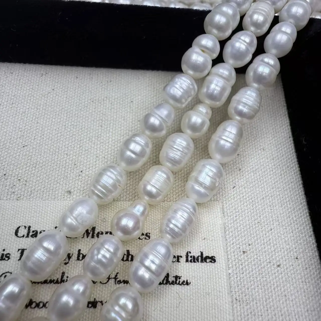 6-7mm 천연 담수 진주 쌀 모양 루즈 스페이서 비즈 DIY 목걸이 팔찌 보석 ..