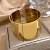 Chunky Oversized Statement Bracelet For Women Men Golden Glossy Wide Cuff Open Wrist Bangle Exaggerated Punk Goth Jewelry Gifts 6