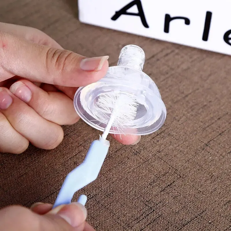 Bottle Cleaning Brush 1PCS Competitive Price Small Bottle Cleaning Brush Baby Pacifier Brush Nylon Glass Bottle Two-piece Milk Set