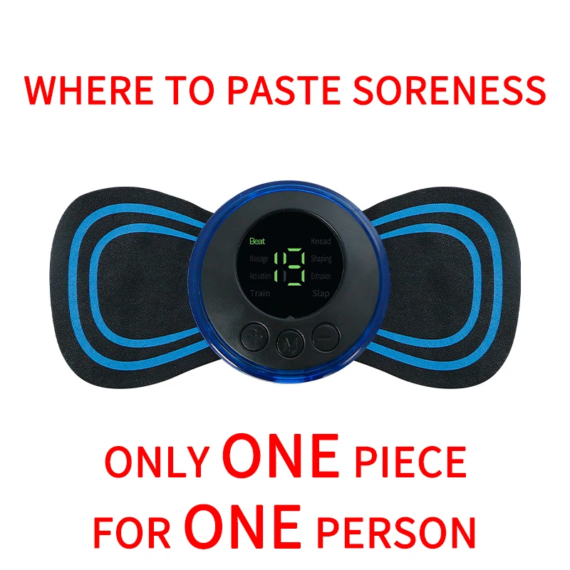 Electric neck massager EMS cervical vertebra massage patch for muscle pain relief and shoulder relaxation portable neck massage