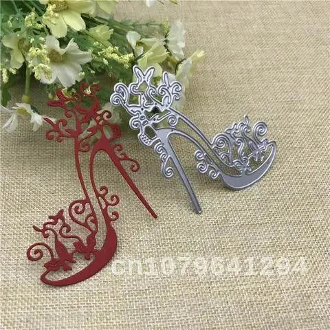 

Craft Stamps Metal Cutting Dies High Heels Lace Metal Dies Scrapbooking die Cut Embossing Card Make Stencil Frame